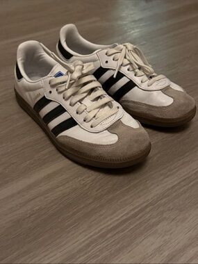 adidas Samba White Black Gum-Trim Sneakers